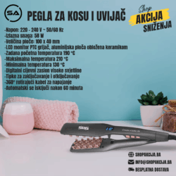 Pegla za kosu i uvijač - 10244A