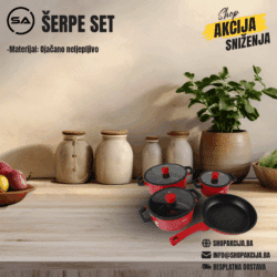 Šerpe set od 4 - CA002-S02-Red