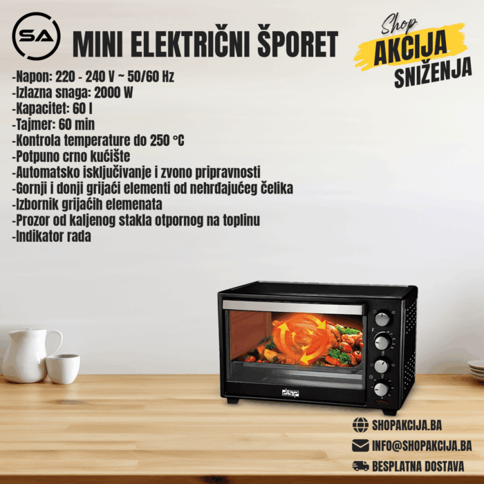 Mini električni šporet - KT60B - Image 1