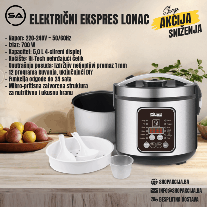 DSP ELEKTRIČNI EKSPRES LONAC 5L , 900W - KB5004 - Image 1