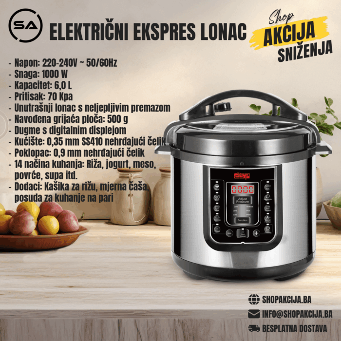 ELEKTRIČNI EKSPRES LONAC 5L , 1000W - KB5032 - Image 1