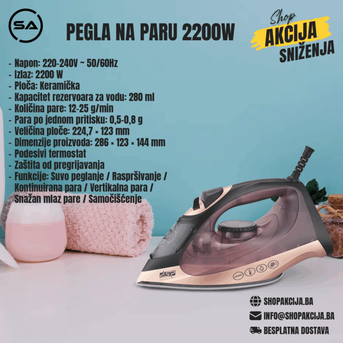 Pegla na paru 2200W - KD1348 - Image 1