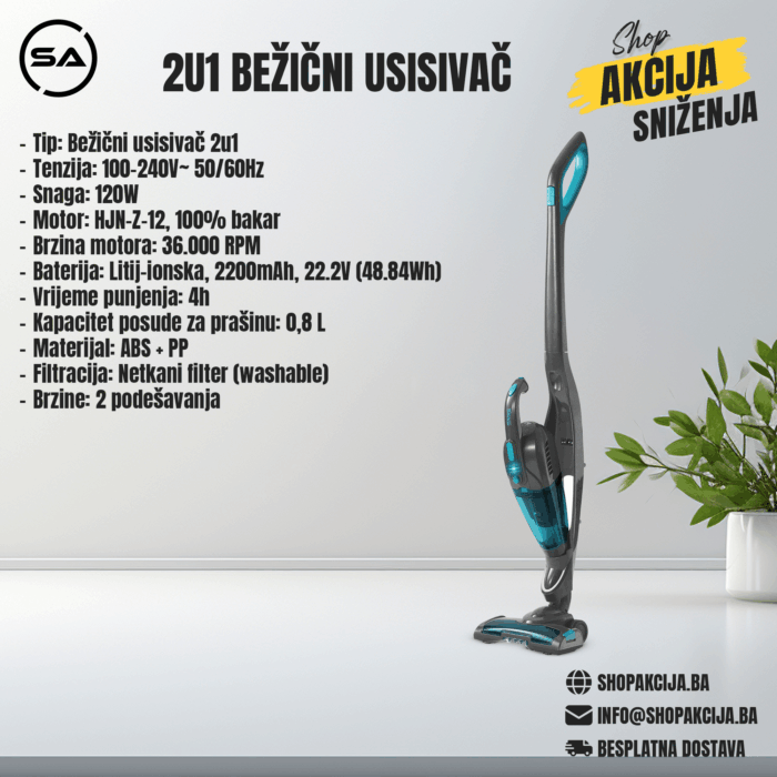 2u1 odvojivi bežični usisivač - KD2048 - Image 1