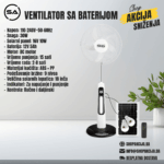 Ventilator sa baterijom 30W - KD3093