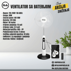 Ventilator sa baterijom 30W - KD3093