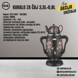 KUHALO ZA ČAJ 3,5L+0,8L - KK1141