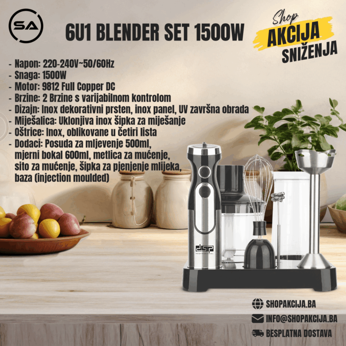 6U1 BLENDER SET 1500W - KM1141 - Image 1